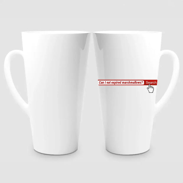 Personalized Search Bar White Latte 17oz Ceramic Mug