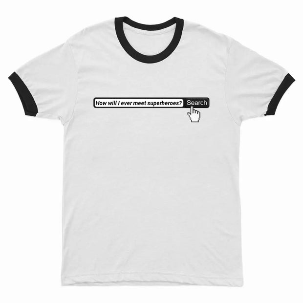 Personalized Search Bar Unisex Ringer T-shirt