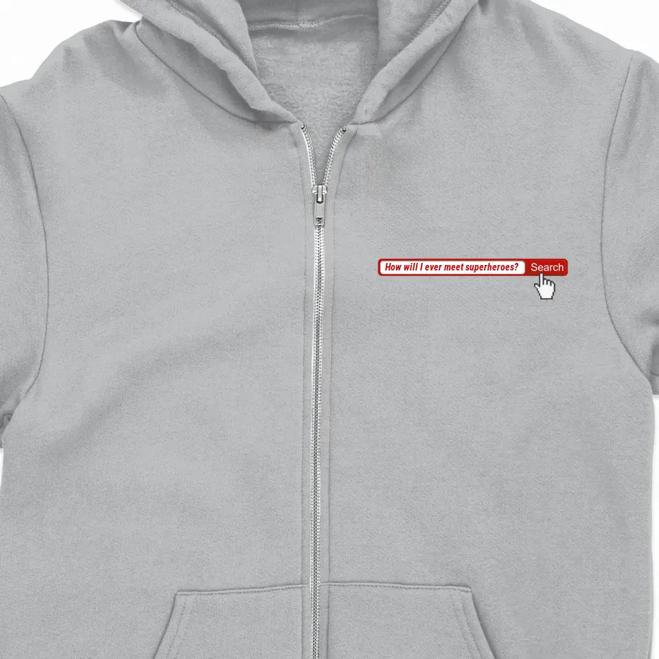 Personalized Search Bar Classic Unisex Zip Hoodie