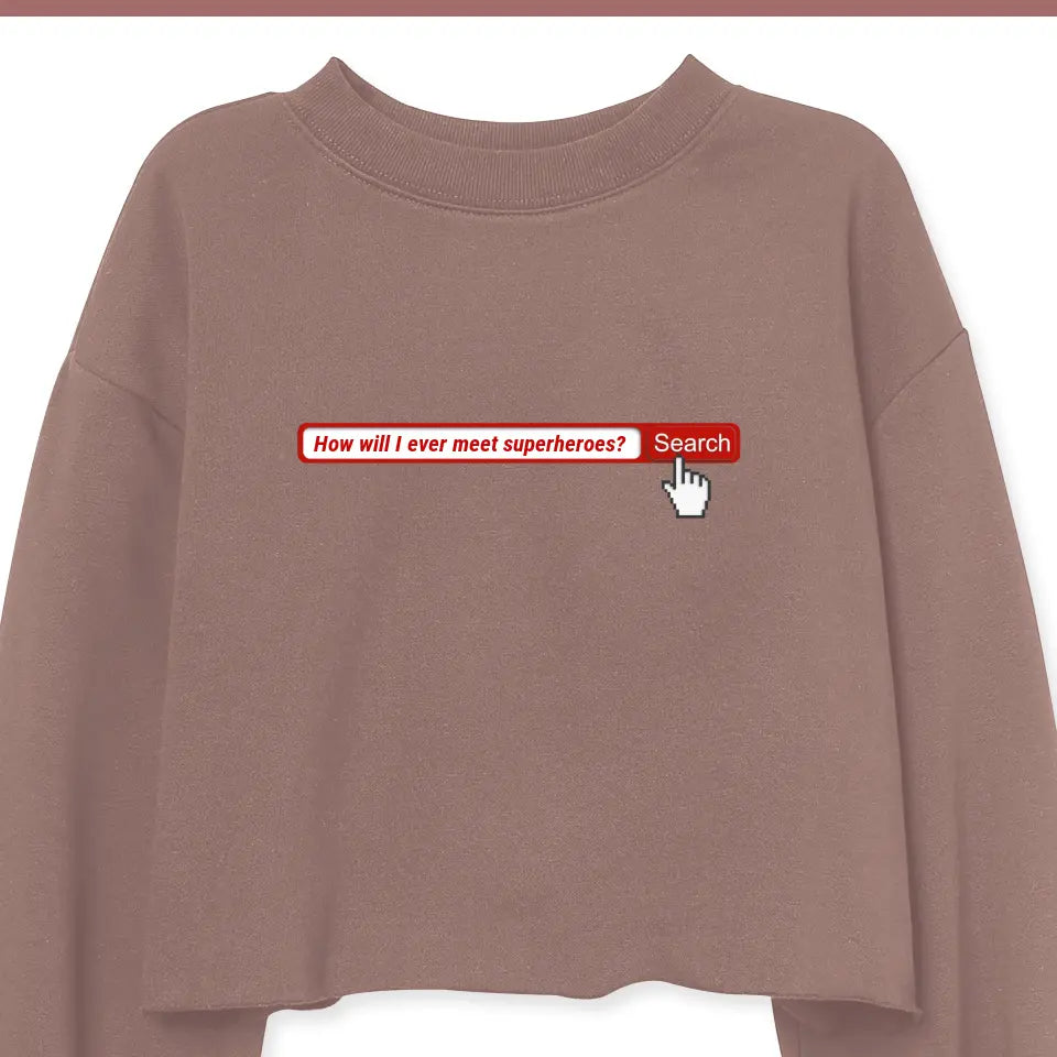 Personalized Search Bar Women's Cropped Sweatshirt